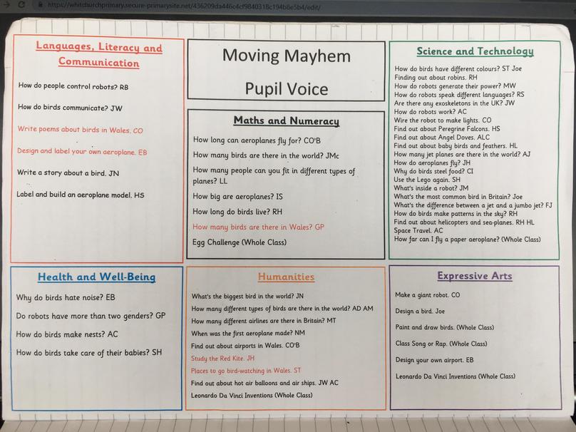 Our Pupil Voice Planning Sheet